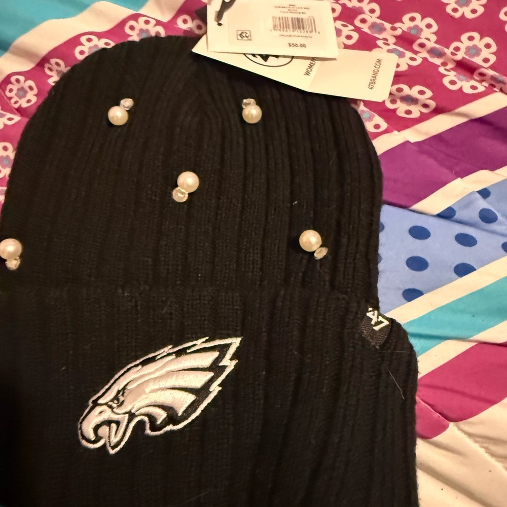 47 Brand Black Pearl-Embellished Women's Beanie